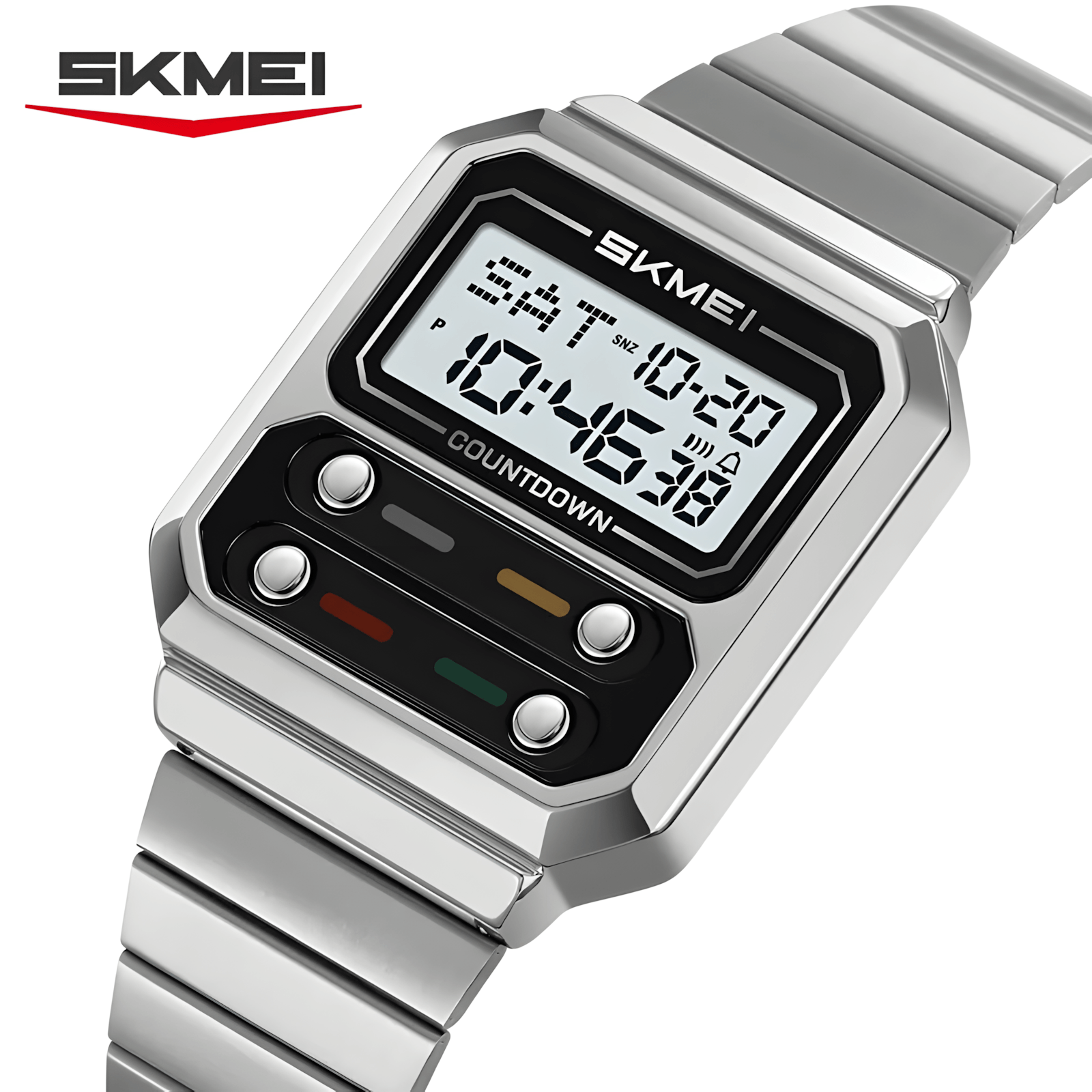 Skmei 2448 Silver-White — Close Up
